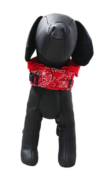 Kawano Sangyo ONAMAE 幾何拼布款式背帶，紅色，S碼 | 狗狗用品