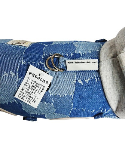 Kawano Sangyo ONAMAE牛仔布款式帶帽背帶，S碼 / M碼 | 狗狗用品