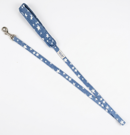 Kawano Sangyo ONAMAE Softie Lead Light Star 星星牛仔布款式拖帶 S碼 / M碼 | 狗狗用品